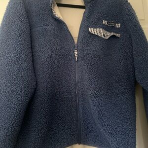 Columbia Blue Sherpa Fleece Jacket large